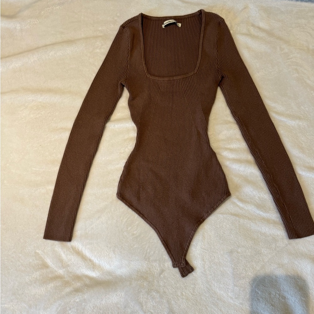 Abercrombie & Fitch Square Cut Ribbed Bodysuit